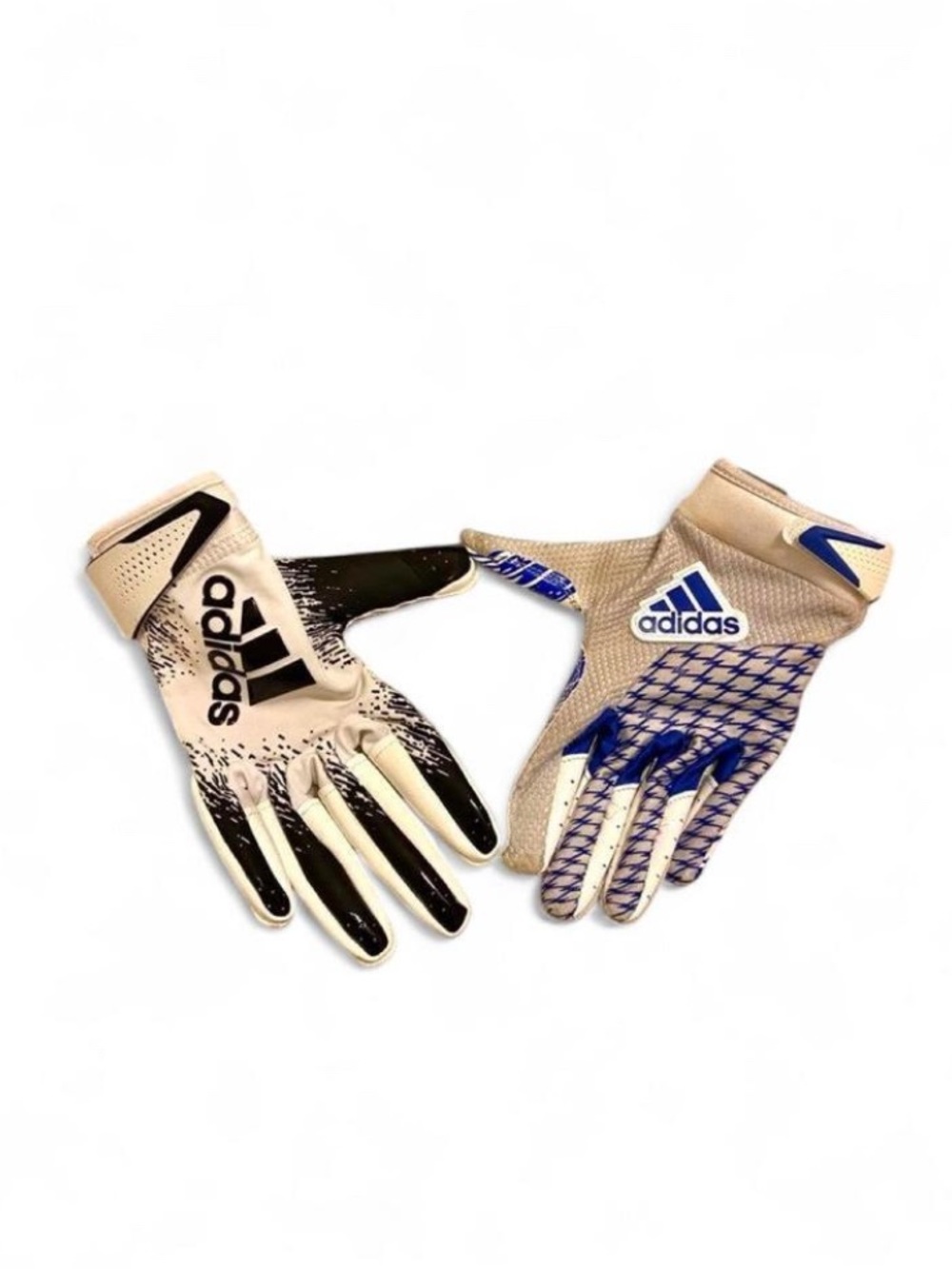 Adidas Adizero/Adifast Gel/ Silicone Grip Glove Set Blue-Black-White